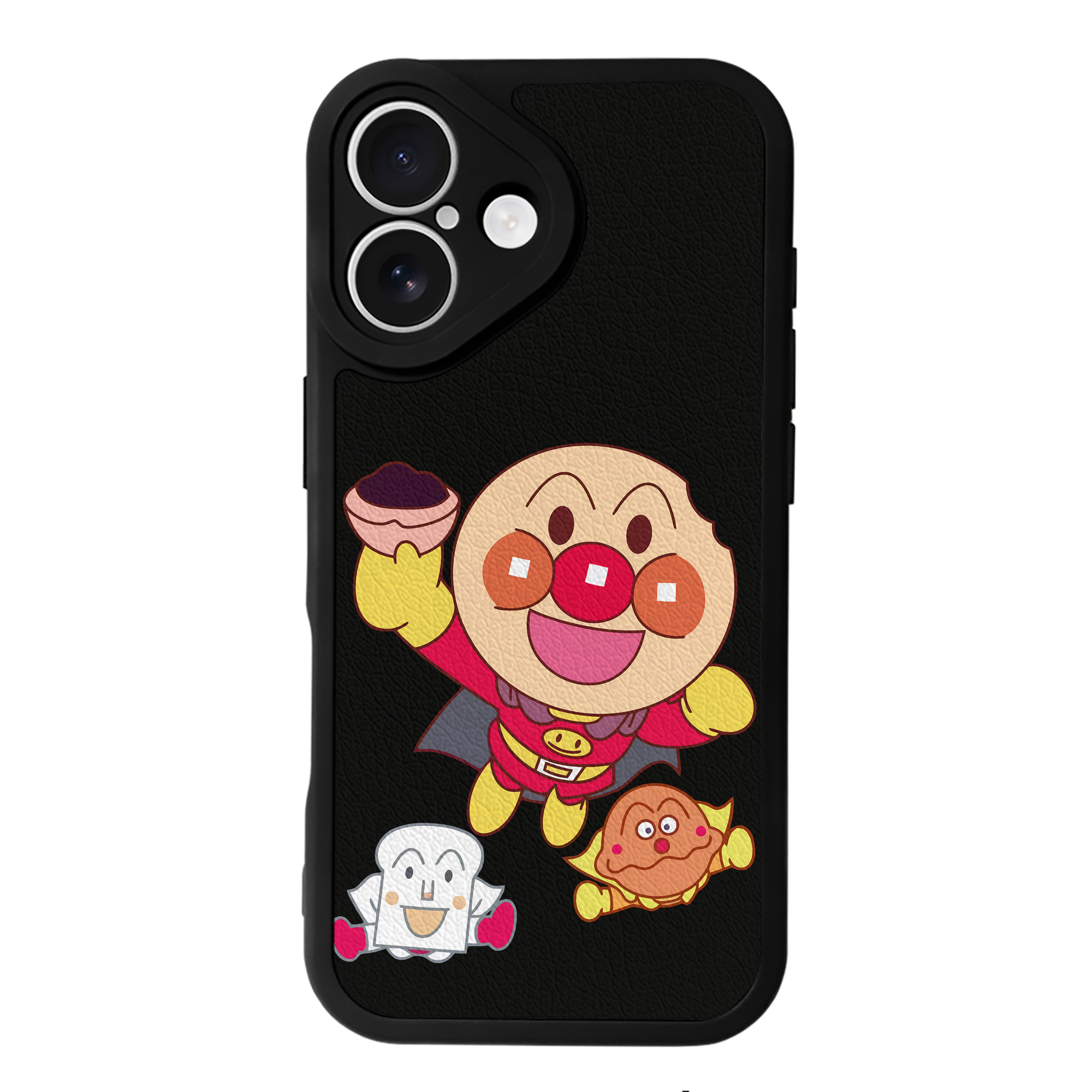 （画像用） アンパンマン Anpanman 【iPhone 16シリーズ対応】シリコンスマホケース（レザー調） 材質：シリコン
